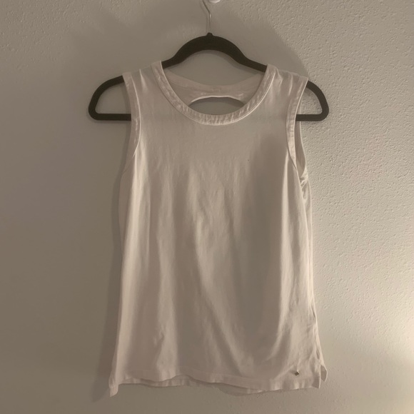 Kate spade ♠️ white tank tee with bow keyhole back - Picture 1 of 6